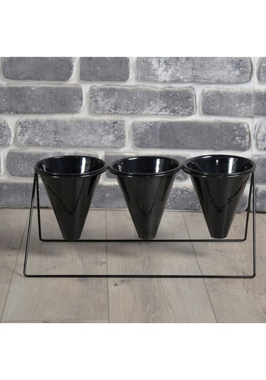 Fullreyon Vıpclass 3 Saksılı Metal Çiçek Standı - Saksılar Dahil - Vss Diğer