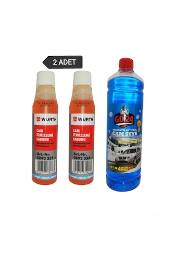 Würth Cam Temizleme Sabunu + Gd24 1 Lt Cam Suyu