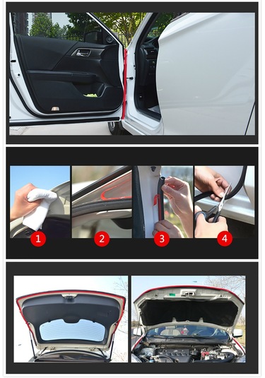 Youtek P Tipi Araba Kapı Su Geçirmez Muhafaza Kanalı, Çarpma Ve Toz Engeli, Ses Yalıtımı Şeridi 5 Metre