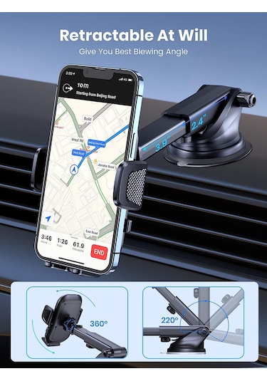 Hp-a04 15w Kablosuz Şarj Araba Telefon Tutucu Ayarlanabilir Cam V