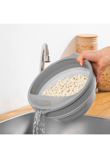 Porsima S-00113 Katlanabilir Süzgeç Mikser Karıştırma Kabı Seti