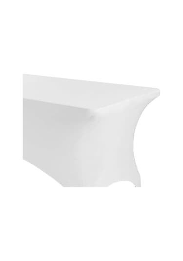 Homyl Katlanır Masa Için Örtüsü Spandex Satıcı Düğün Doğum Günü Beyaz