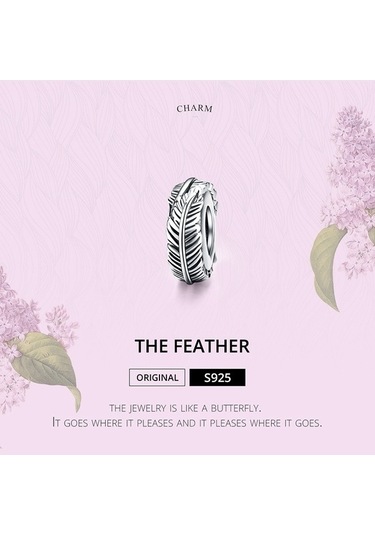 Fastbuy 925 Ayar Gümüş Bohemya Tüy Boncuk Kadın Bilezik, Renkli Dıy Aksesuar Çok Renkli