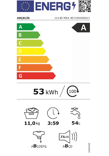 Arçelik 11140 MXA 1400 Devir 11 KG Çamaşır Makinesi