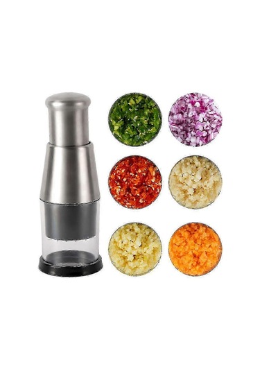 \u200bmanuel Sarımsak Presi Doğrayıcı - Soğan/sebze Doğrama Aleti Mutfak Kullanımı İçin 2025 Yeni Siyah