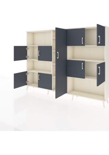 Arges Dolap 10 Raflı 9 Kapaklı 220x30x163 Aytaşı-antrasit/aytaşı Aytaşı-antrasit/aytaşı