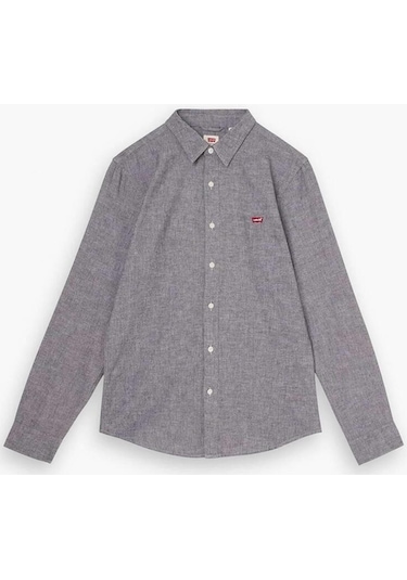 Erkek Gömlek Ls Battery Hm Shırt Slım Black Agate 86625-0018-5271 Blacks