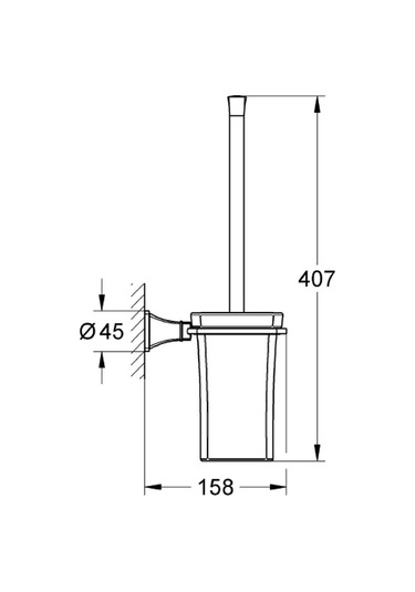 Grohe Tuvalet Fırçalığı Grandera Krom/Altın - 40632Ig0