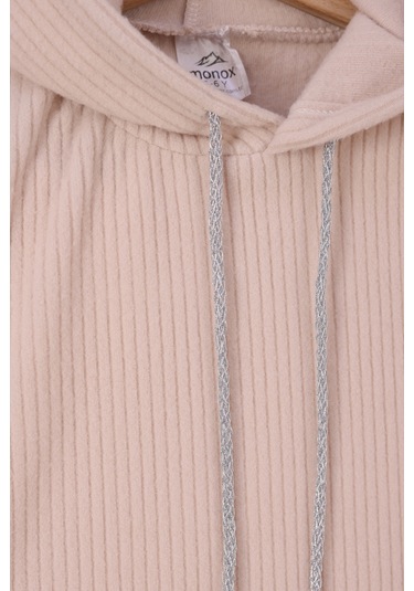 Monox Kız Çocuk Sim İpli Fitilli Polar Takım Bej