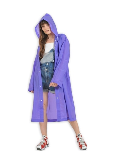 Kapüşonlu Ve Çıtçıtlı Eva Yağmurluk Unisex