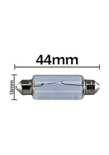 10 Adet 12V 15W Sofit Ampul 44mmX13mm