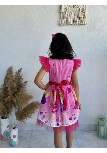 Barbie Kız Çocuk Elbisesi - Pembe