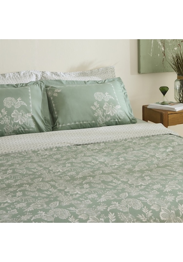 Karaca Home Haven %100 Pamuk Tek Kişilik Nevresim Takımı Koyu Mint Mint