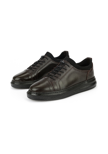 Ziya Erkek Hakiki Deri Sneaker 161423z79 Kahve 161423z79 300 40