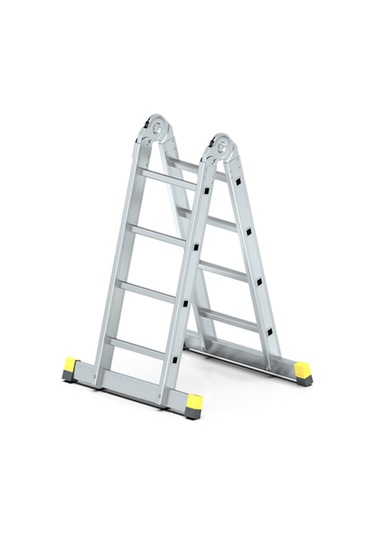 - Skypratix Fonksiyonel Alüminyum Kırmalı Katlanır Merdiven 2x4