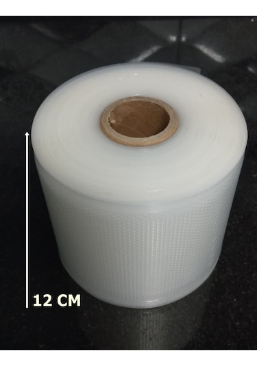 Rulo Tırtıklı Vakum Torbası Poşeti -12 CM X 15 MT