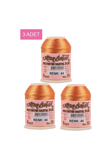 3 Adet Altınbaşak Oya Ve Dantel İpi 20 Gr - Royaleks - No: 044