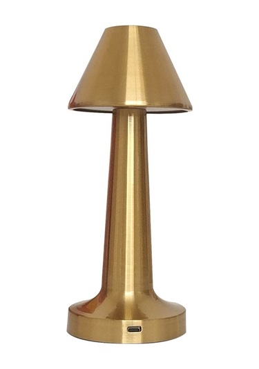 Şapkalı Mantar Model Gold Altın Renk Dokunmatik Şarjlı Masa Lambası Gold