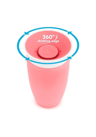 Munchkin Mucize 360 Alıştırma Bardağı, 12 Ay+, 296 ML Pembe