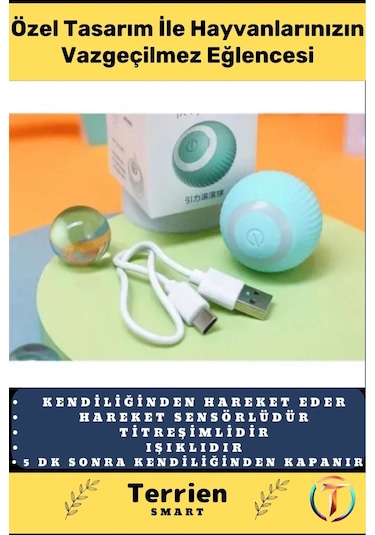 Smart Seri Akıllı İnteraktif Şarjlı Titreşimli Işıklı Hareketli Özel Üretim Evcil Hayvan Oyuncağı