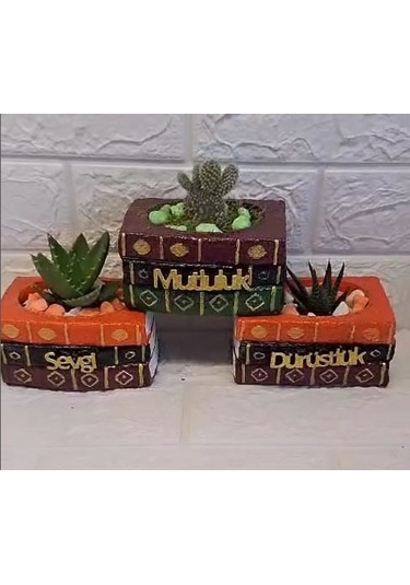 Kitap Saksı Küçük Üçlü