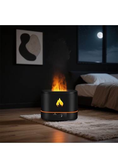 Alev Desenli 2 Lt Su Hazneli Hava Nemlendirici Ultrasonik Buhar & Sessiz