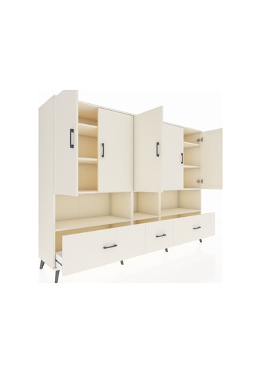 Hyperion Dolap 12 Raflı 3 Çekmeceli 5 Kapaklı 220x44x163 Aytaşı-a Aytaşı-aytaşı