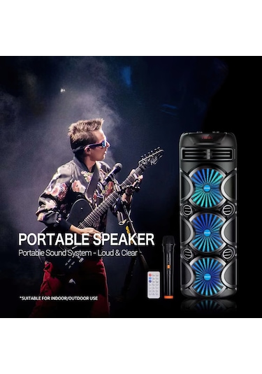 T-Max HTM- 8835 Kablosuz Mikrofonlu Kumandalı 82 CM Dev Speaker