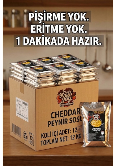 Cheddar Sos 1000 G X 12 Adet - 1 Koli Koli Bazlı Avantaj Paketi