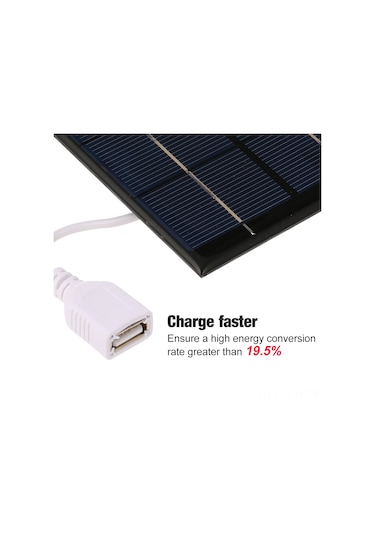 Monyee 5v 2w Taşınabilir Güneş Paneli, Hızlı Şarj Teknolojisi, Usb Portu, Dış Mekanlar İçin Telefon Ve Elektronik Cihazlar İçin Şarj Cihazı