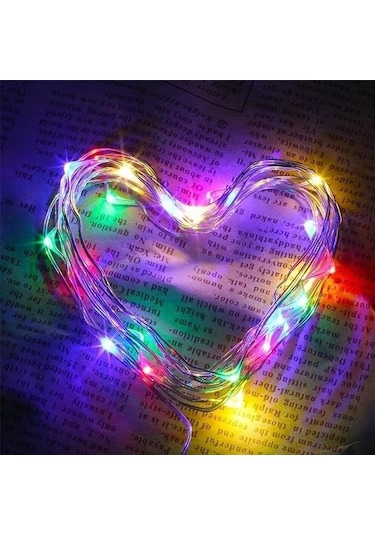 Buffer Pilli Renkli Peri Led Işık Dekoratif Aydınlatma 5 Metre Rgb Led