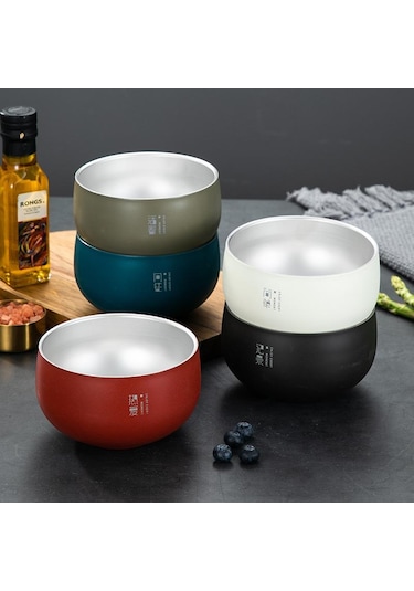 Kapaklı Yemek Kasesi Gıda Sınıfı Isı Yalıtımlı Paslanmaz Çelik Japon Tarzı Salata Karıştırma Kasesi Günlük Kullanım İçin Mutfak Aleti Yeşil