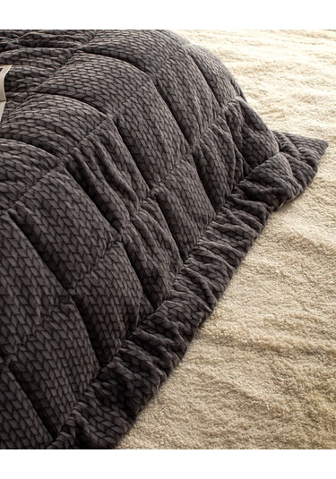 Madame Coco Beth Tek Kişilik Wellsoft Comforter Set - Antrasit Gri