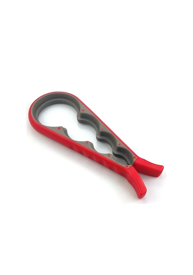 Taşınabilir Kavanoz Açacağı, Kolay Kavrama Şişe Açacağı Çevirerek Açılan Kapak Hızlı Açma Yemek Pişirme Günlük Kullanım Zayıf Eller Ve Artritli Eller İçin Kırmızı