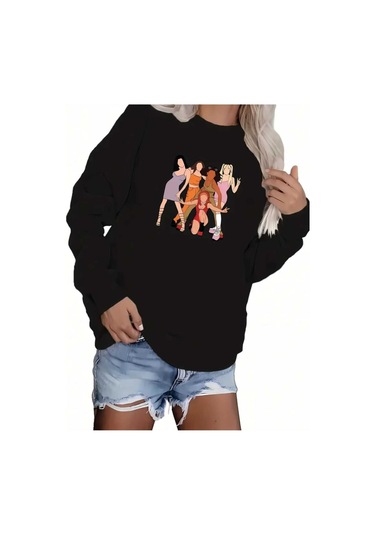 Unisex Siyah Resilience Baskılı Şardonlu Sweatshirt Koyu Siyah