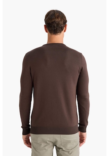 DeFacto Standart Fit Bisiklet Yaka Triko Kazak C8814AX24WNBN497