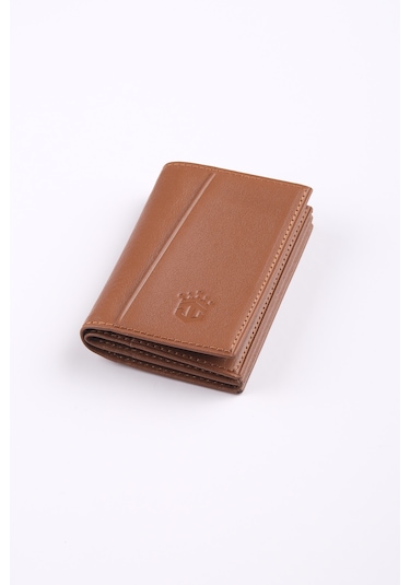 Ancora Leather Hakiki Deri Minimal Kartlık-26206 Taba