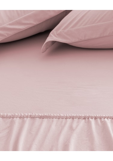 Madame Coco İlus Bambu Tek Kişilik Comforter Set - Pudra Pudra