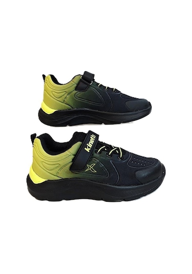 Kinetix Lennox Siyah-neon Sarı Cırtlı Erkek Çocuk Spor Ayakkabı Siyah-Sarı