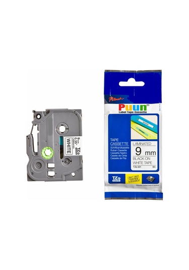 Puun Brother P-Touch TZE-221 9mm x 8m Beyaz Üzerine Siyah Uyumlu
