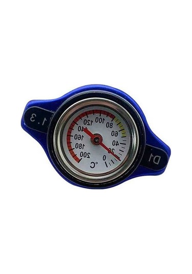 Besthome1 Universal Car Radiator Cap - 1.3bar Pressure, Temperature Display, Aluminum Lid