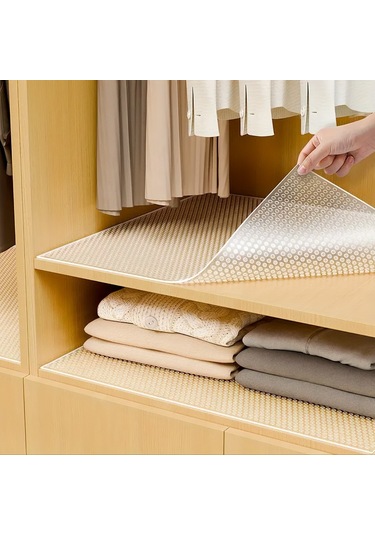 Eva Raf Ve Dolap Kaydırmaz 45cm X 10m, Kaymayı Önleyici, Çok Amaçlı Koruyucu ŞEFFAF