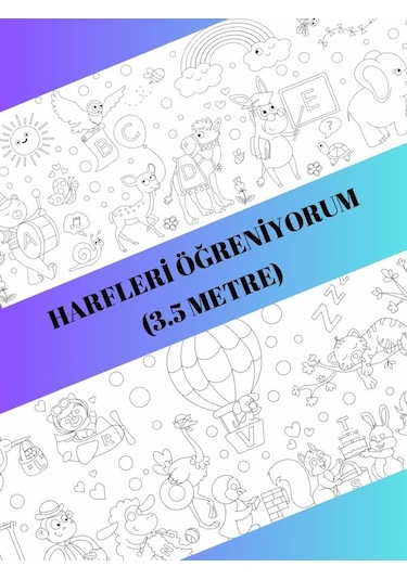Harfleri Öğreniyorum Boyama Kağıdı 3.5 Metre