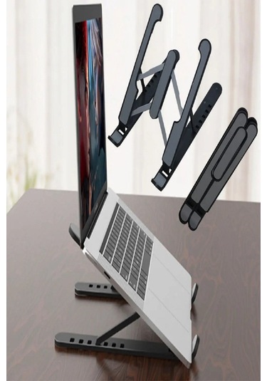 Periboia Katlanabilir Laptop Standı - Kaydırmaz Kademe Ayarlı Lap
