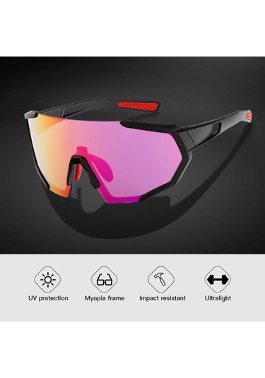 2 Değiştirilebilir Lensli Spor Bisiklet Güneş Gözlüğü Uv400 Koruma Mtb Yol Sürme Balık Tutma Golf Beyzbol Koşu Gözlükleri - Turuncu + Gri