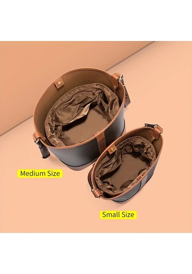 Fochsia Kahverengi Küçük İç Organizer Çanta Celine Kapışlı Kova Çanta İçi Düzenleyici Gümüş Eskitme