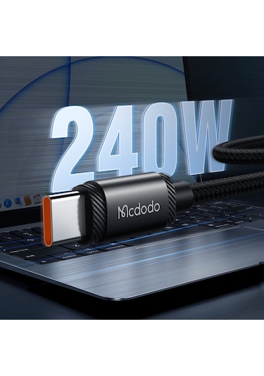 Mcdodo Ca 3681 240w Type-c To Type-c Şarj Kablosu, Siyah 2 M