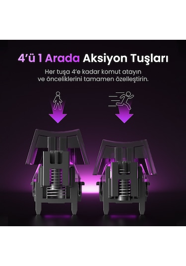 Gravastar Mercury V75 Lite Hall Effect, Rapid Trigger 8.000 Hz Kablolu Manyetik Klavye + M2 26.000 D Optik