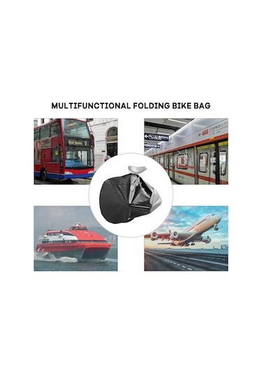 Padalink Katlanır Bisiklet Taşıma Çantası - 14-16 İnç Bisikletler İçin Portatif Seyahat Kılıfı, Oxford Kumaş Çok Renkli