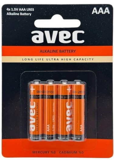 Avec Lr03 Aaa Alkalin İnce Kalem Pil 4 Lü